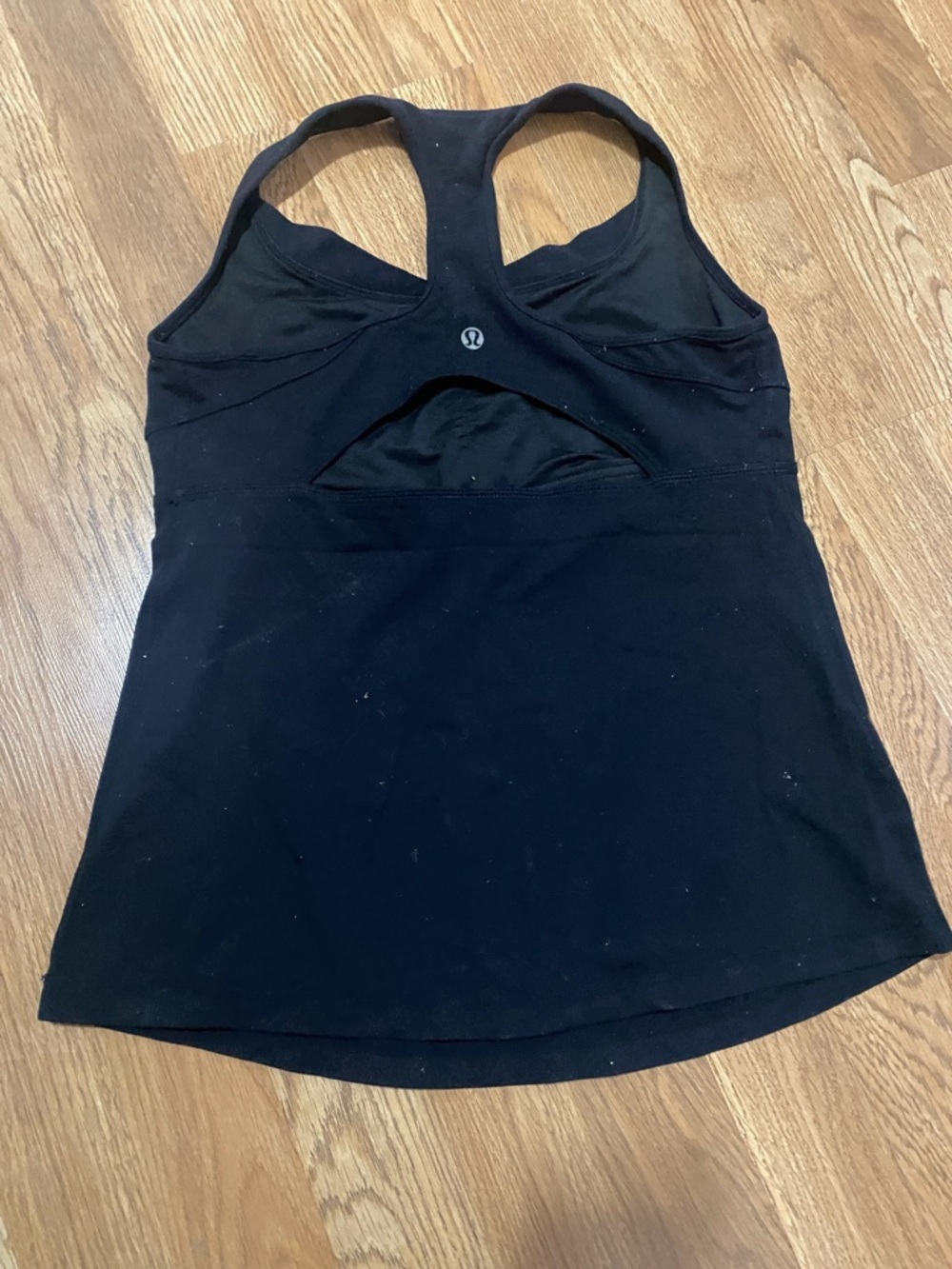 lululemon athletica Black Racerback Tank with Cutout Back